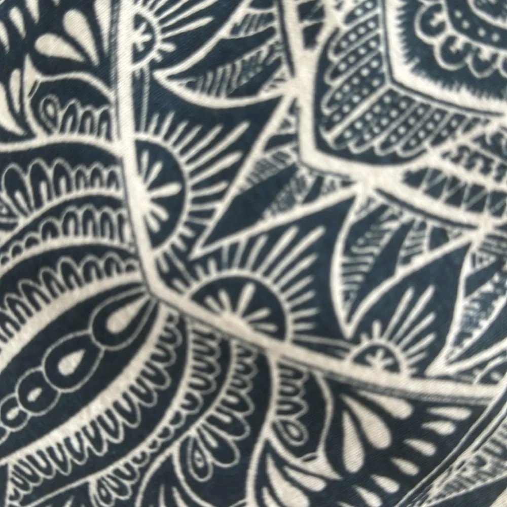 White and Navy Duvet cover, 100% Cotton